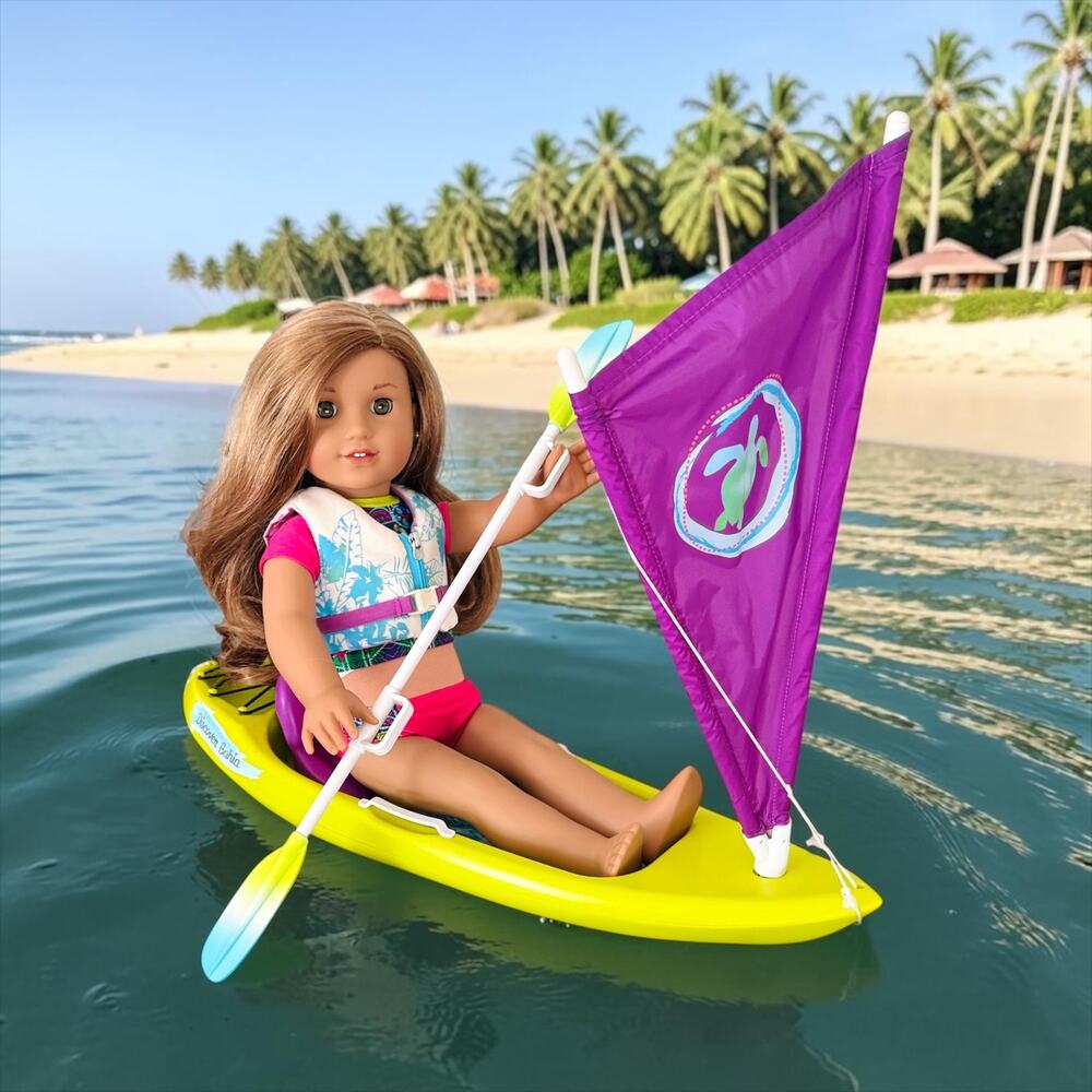 American Girl Lea Clark & Ocean Kayak with Accessories Lot